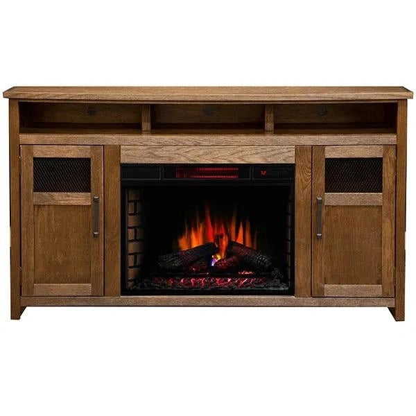 Legends Furniture Maison 65" Fireplace Console in Burbon Oak