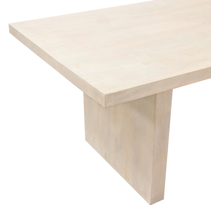 Sonoma 80" Solid Mango Wood Dining Table in Light Natural Grey Wash Finish by Diamond Sofa