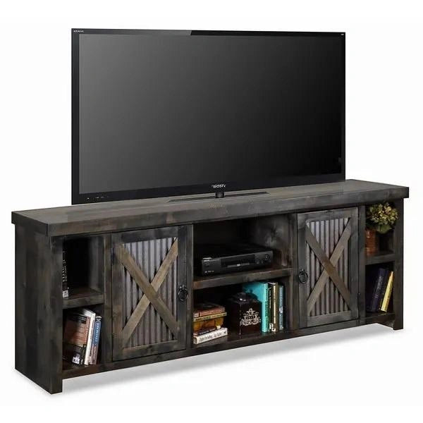 Legends Furniture Jackson Hole 85" TV Console in Charcoal