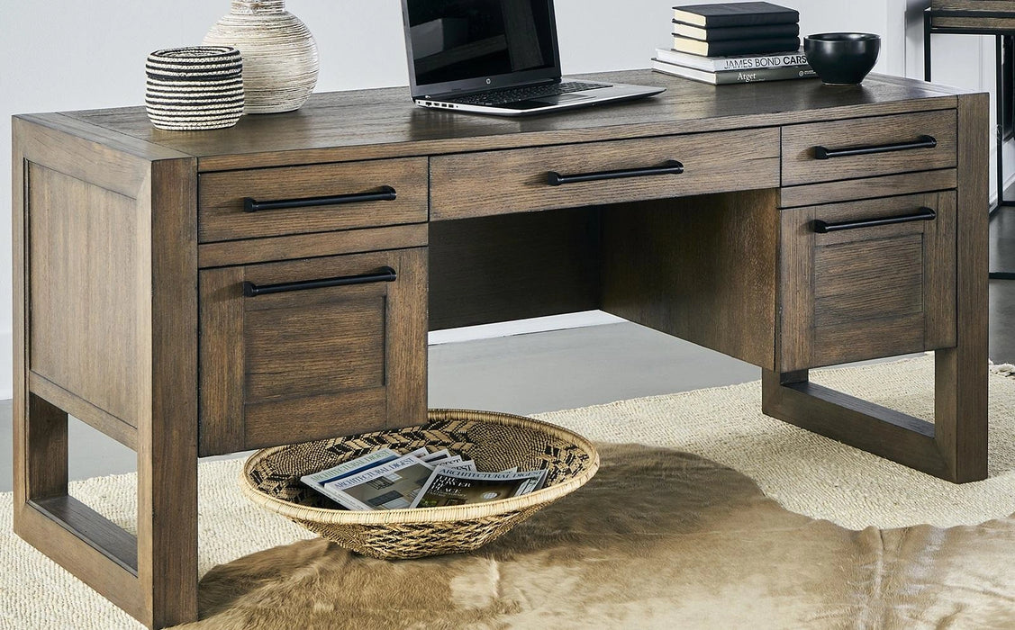 Legends Furniture Arcadia Pedestal Desk in Modern Rustic