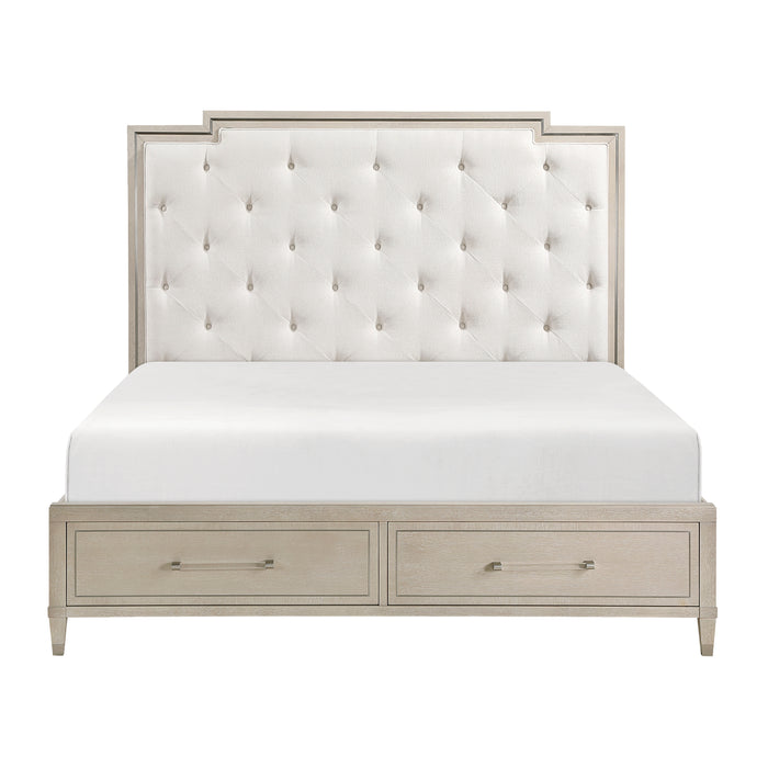 Genoa-(3) Queen Platform Bed with Footboard Storage image