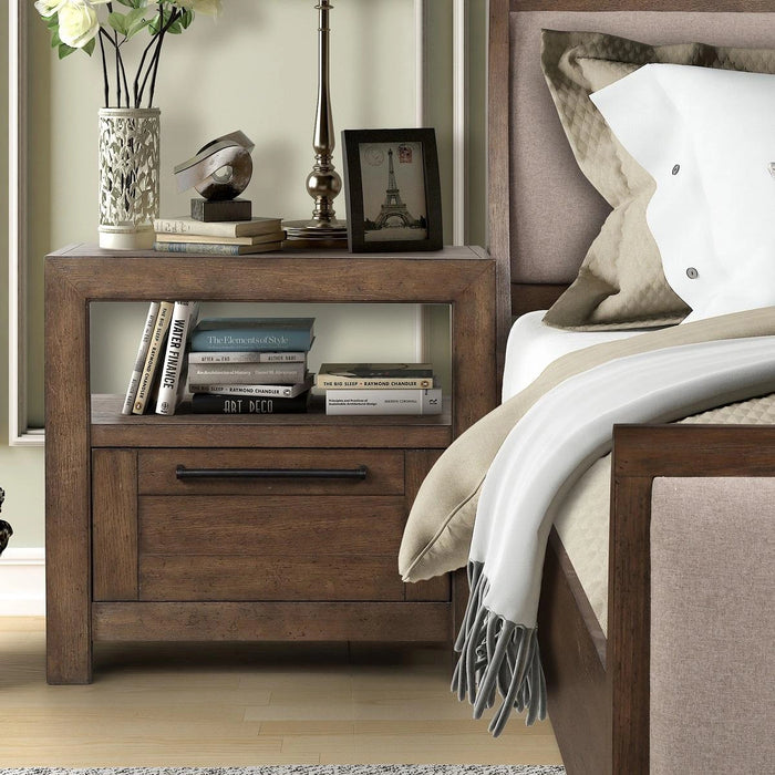 Legends Furniture Arcadia Open Nightstand in Modern Rustic