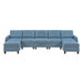 Garren-(7)7-Piece Sectional with Storage and Two Ottomans image
