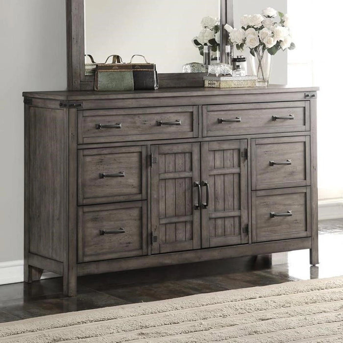 Legends Furniture Storehouse 6 Drawer Dresser in Smoked Grey