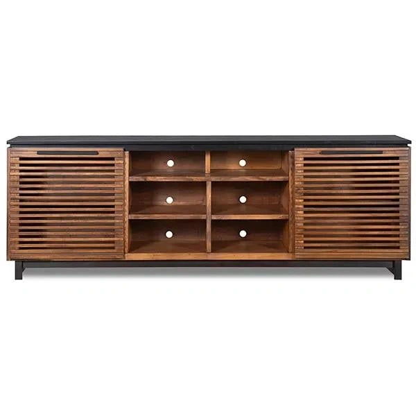 Legends Furniture Graceland 85" Console in Black with Bourbon