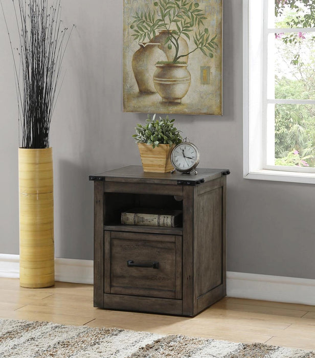 Legends Furniture Storehouse Rolling File in Smoked Grey