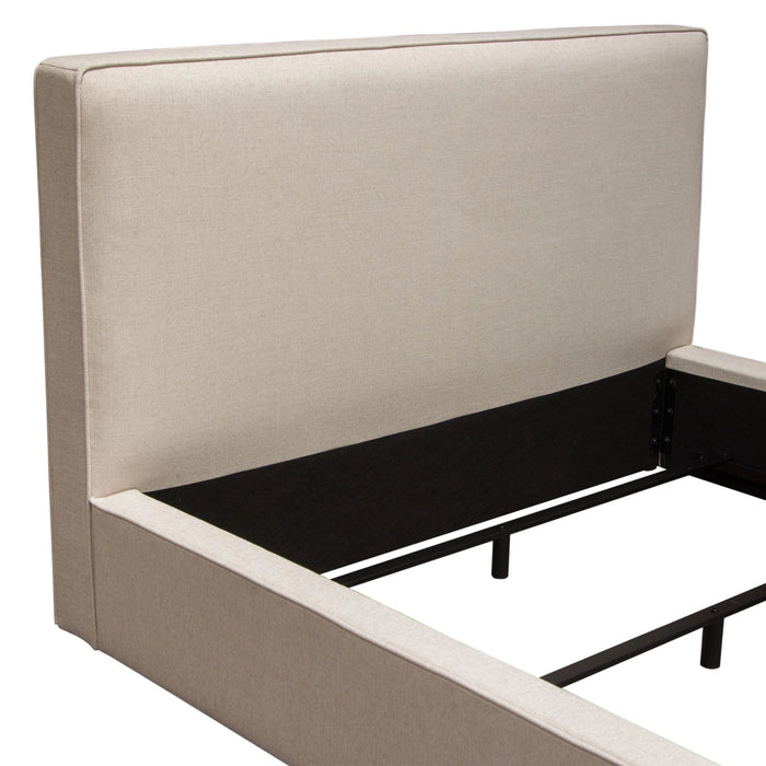 Cloud 43" Low Profile Eastern King Bed in Sand Fabric by Diamond Sofa