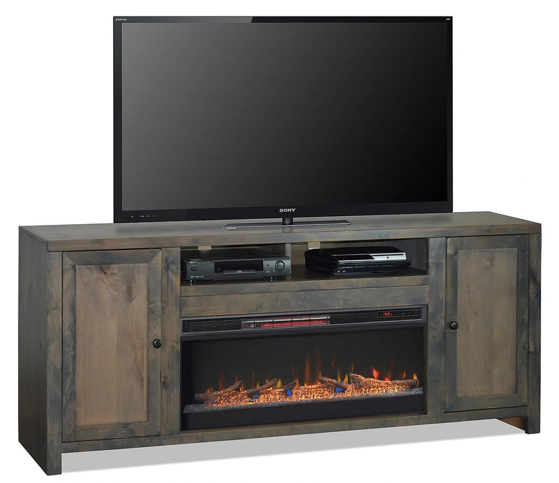 Legends Furniture Joshua Creek 84" Fireplace Console in Barnwood