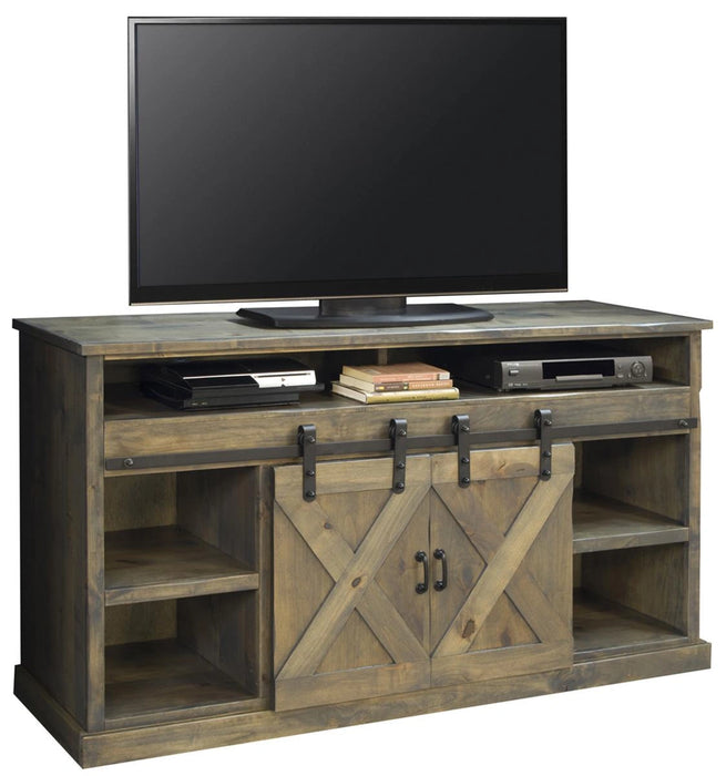 Legends Furniture Farmhouse 66" Fireplace Console in Barnwood