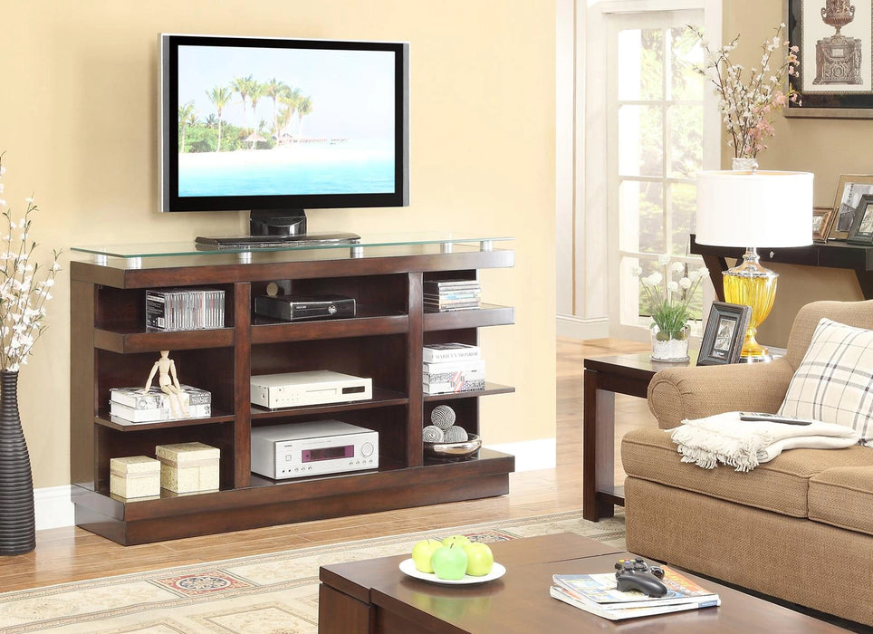 Legends Furniture Novella 65" TV Cart in Dark Chocolate