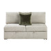 Isla-Armless Convertible 2-Seater with Pull-out Bed and Click Motion Back image