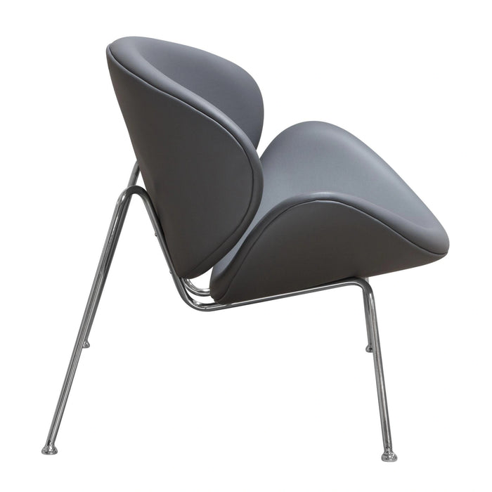 Set of (2) Roxy Accent Chair with Chrome Frame by Diamond Sofa - GREY