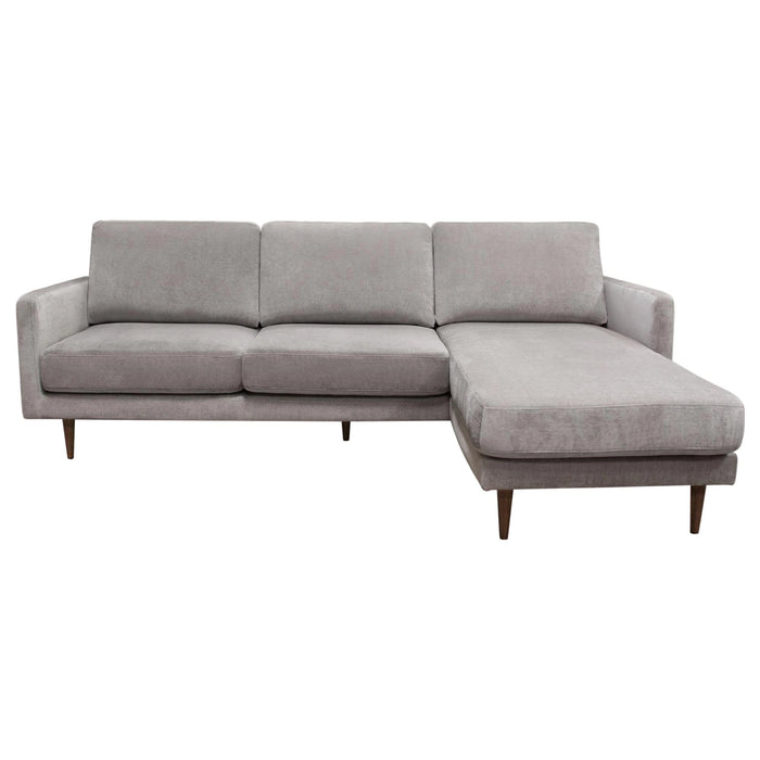 Kelsey Reversible Chaise Sectional in Grey Fabric by Diamond Sofa