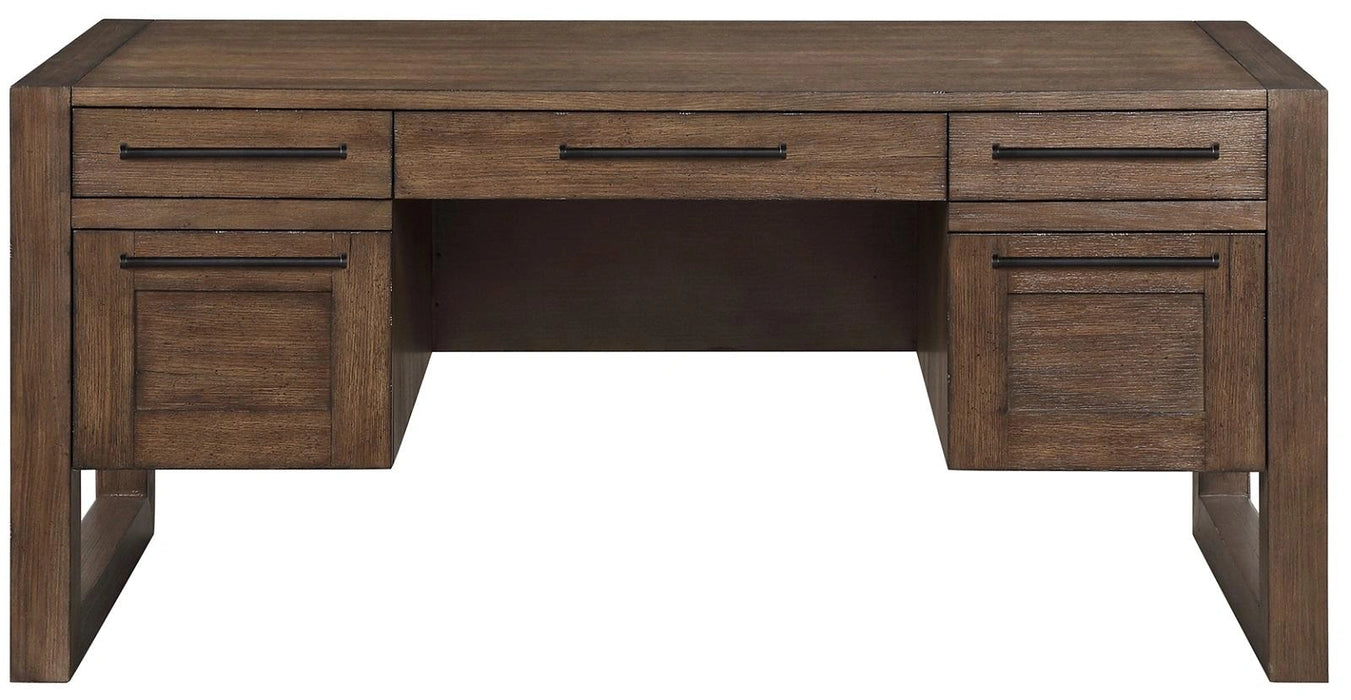 Legends Furniture Arcadia Pedestal Desk in Modern Rustic