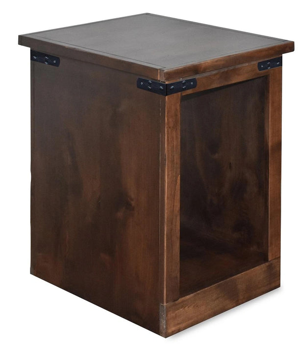 Legends Furniture Farmhouse Chairside Table Table in Aged Whiskey