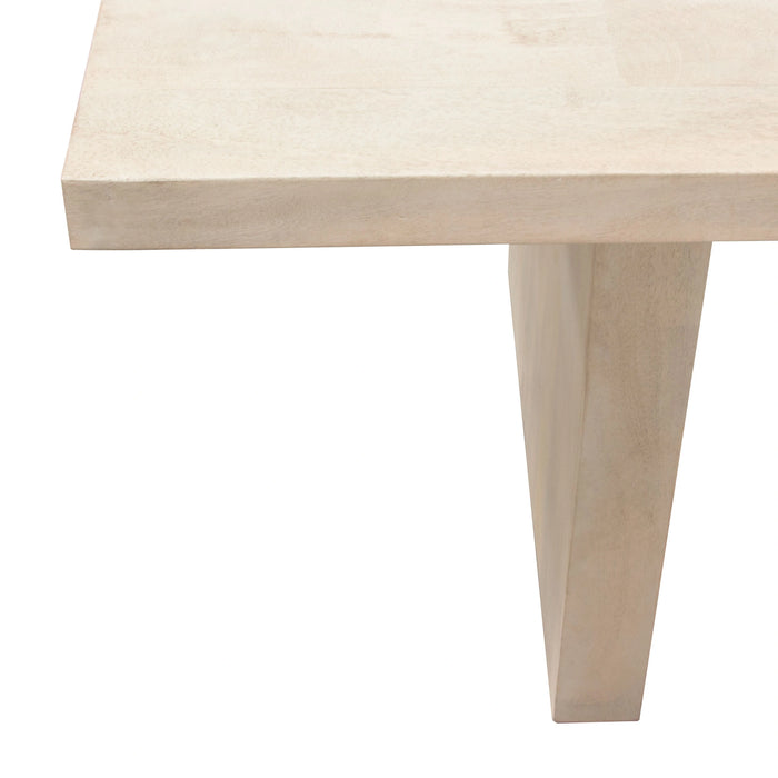 Sonoma 80" Solid Mango Wood Dining Table in Light Natural Grey Wash Finish by Diamond Sofa