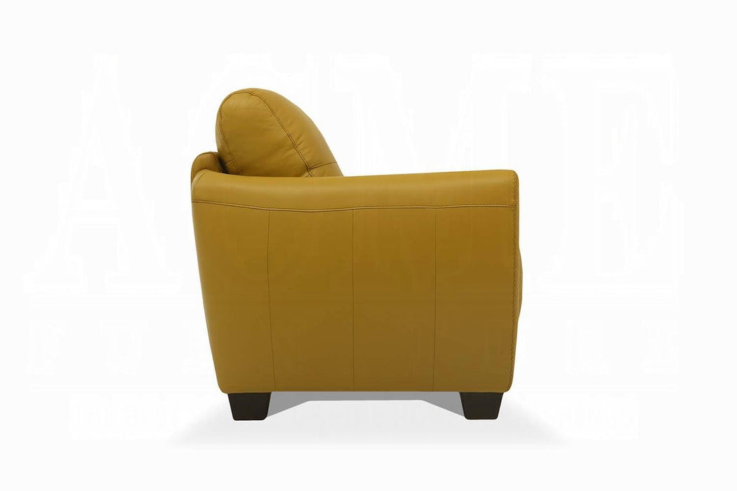 Valeria Mustard Leather Sofa