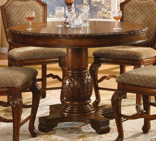 Acme Chateau De Ville Round Counter Height Pedestal Table in Cherry 04082 image