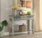 Glancio Antique White & Teal Console Table image