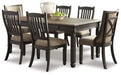 Ashley Furniture Tyler Creek dining room set with a wooden table and matching chairs for a stylish dining space.