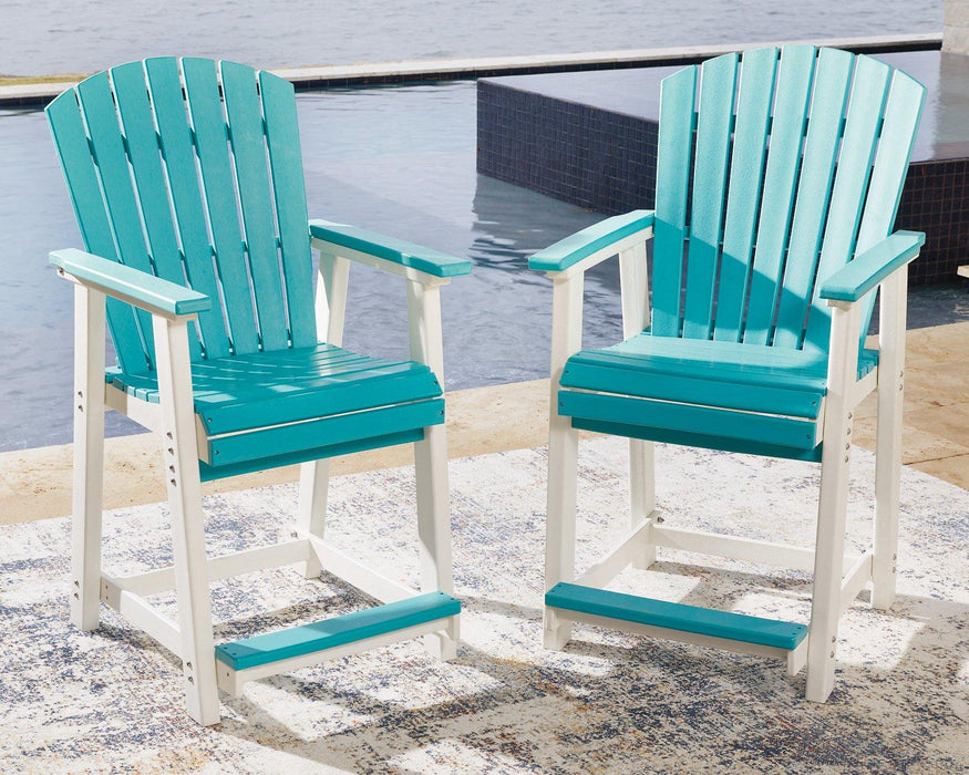 Eisely Outdoor Counter Height Bar Stool (Set of 2)