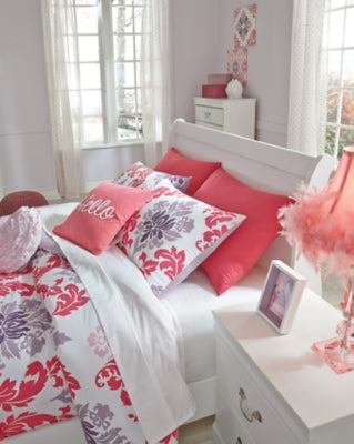 Ashley Furniture Anarasia Bed in a stylish bedroom setting, showcasing a modern bed frame with intricate design details.