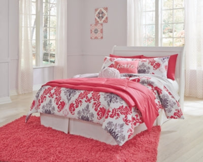 Ashley Furniture Anarasia Bed with a wooden frame and elegant design, shown in a cozy bedroom setting.