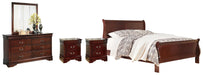Ashley Furniture Alisdair bedroom set featuring a bed, matching nightstands, and dresser in a modern, stylish design.