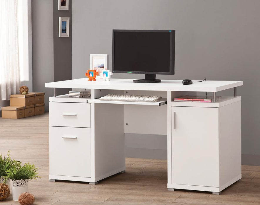 Tracy 2-drawer Computer Desk White