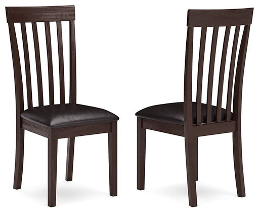Ashley Furniture Hammis Dining Chair with cushioned seat and wooden legs, in a warm brown finish.