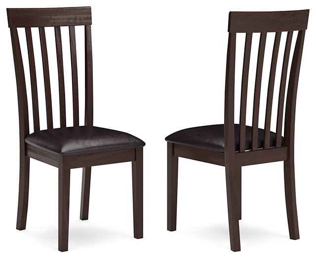 Ashley Furniture Hammis Dining Chair with cushioned seat and wooden legs, in a warm brown finish.