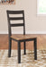 Ashley Furniture Gesthaven dining room set with a wooden table and six matching chairs, featuring a classic design and elegant finish.