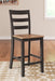 Ashley Furniture Gesthaven dining room set with a table and six upholstered chairs in a classic wood finish.