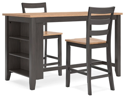 Ashley Furniture Gesthaven dining room set with a wooden table and six upholstered chairs, elegant and traditional in style.