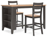 Ashley Furniture Gesthaven dining room set with a wooden table and six upholstered chairs, elegant and traditional in style.