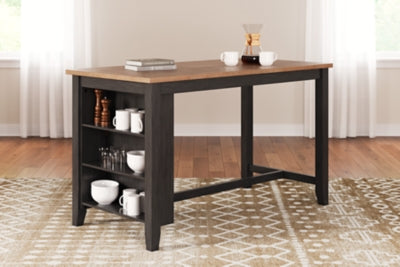 Ashley Furniture Gesthaven dining room set with a wooden table and six matching upholstered chairs, elegant and classic design.