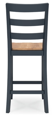 Ashley Furniture Gesthaven dining room set featuring a wooden table and six upholstered chairs in a classic design.