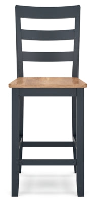 Ashley Furniture Gesthaven dining room set with a wooden table and matching chairs, shown from a head-on view.