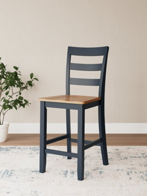 Ashley Furniture Gesthaven dining room set with wooden table and six matching chairs, elegant and traditional kitchen furniture.