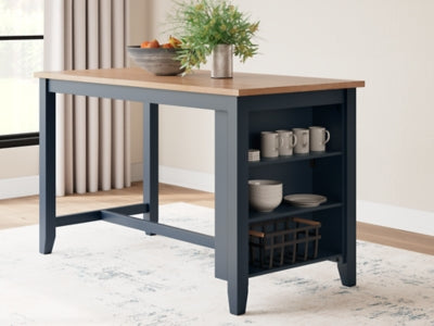 Ashley Furniture Gesthaven dining room set with a wooden table and upholstered chairs, ideal for a stylish dining space.