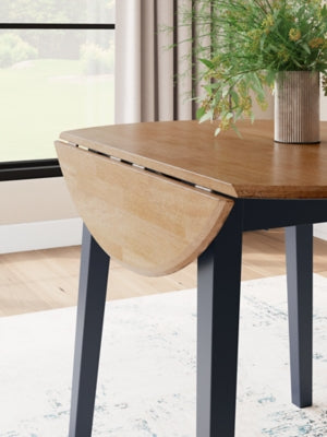 Ashley Furniture Gesthaven dining room set with a wooden table and matching chairs, detailed view of the elegant furniture design.