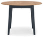 Ashley Furniture Gesthaven dining room set featuring a wooden table with six matching upholstered chairs.