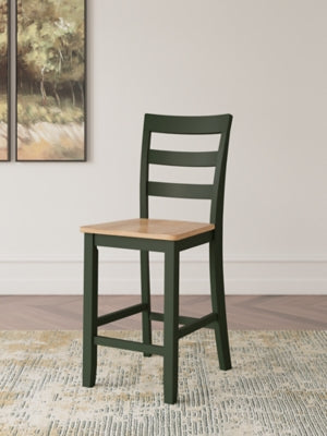 Ashley Furniture Gesthaven dining room set with a wooden table and matching chairs, perfect for elegant home dining spaces.