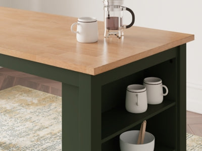 Ashley Furniture Gesthaven dining room set with a wooden table and matching chairs, detailed view of the elegant dining furniture.
