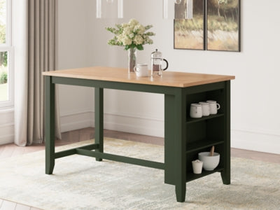Ashley Furniture Gesthaven dining room set with a wooden table and matching chairs, ideal for elegant dining spaces.