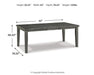 Ashley Furniture Hallanden Dining Extension Table with wood finish, showcasing the extendable table surface and sturdy legs.