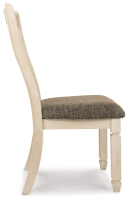 Ashley Furniture Bolanburg dining room set with a side table and chairs, featuring a modern wood finish and comfortable seating.