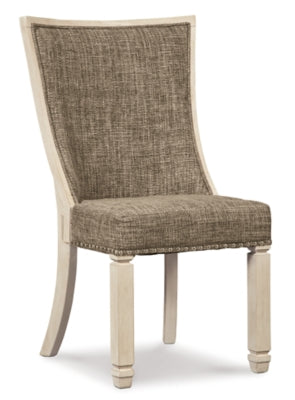 Ashley Furniture Bolanburg dining room set with a wooden table and matching chairs, ideal for modern dining spaces.