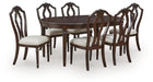 Ashley Furniture Lavinton dining room set featuring a wooden table and matching chairs in a modern design.