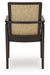 Back view of Ashley Furniture Galliden dining room set with wooden table and matching chairs, showcasing the elegant design.